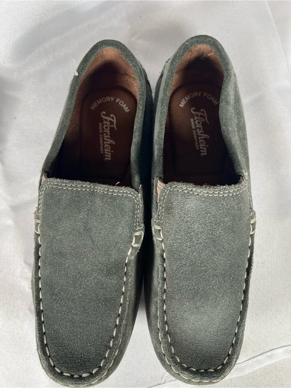 Florsheim Kids Jasper Jr. Suede Loafers Grey Big Kid Size 5M 16564-061